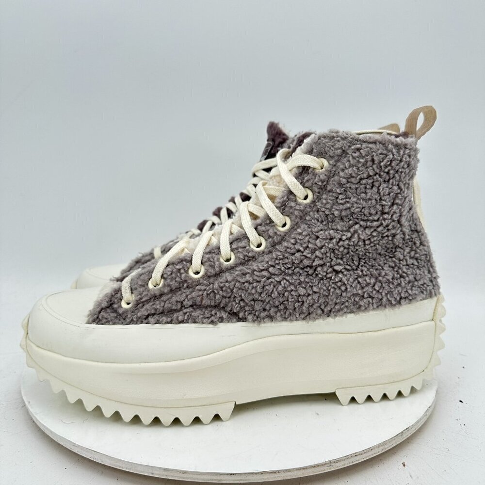 Converse Run Star Hike Hi Platform Men 9.5 Women 11 72202C Sherpa Vapor Boot